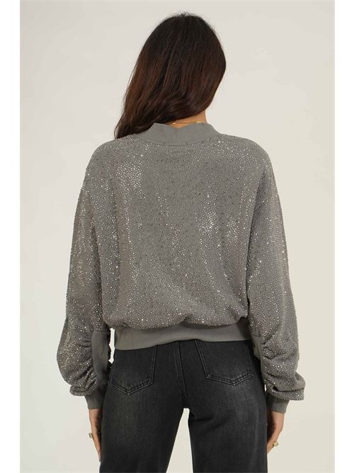 Felpa Callion con crystalli Twenty Fourhaitch | CALLIONGRIGIO